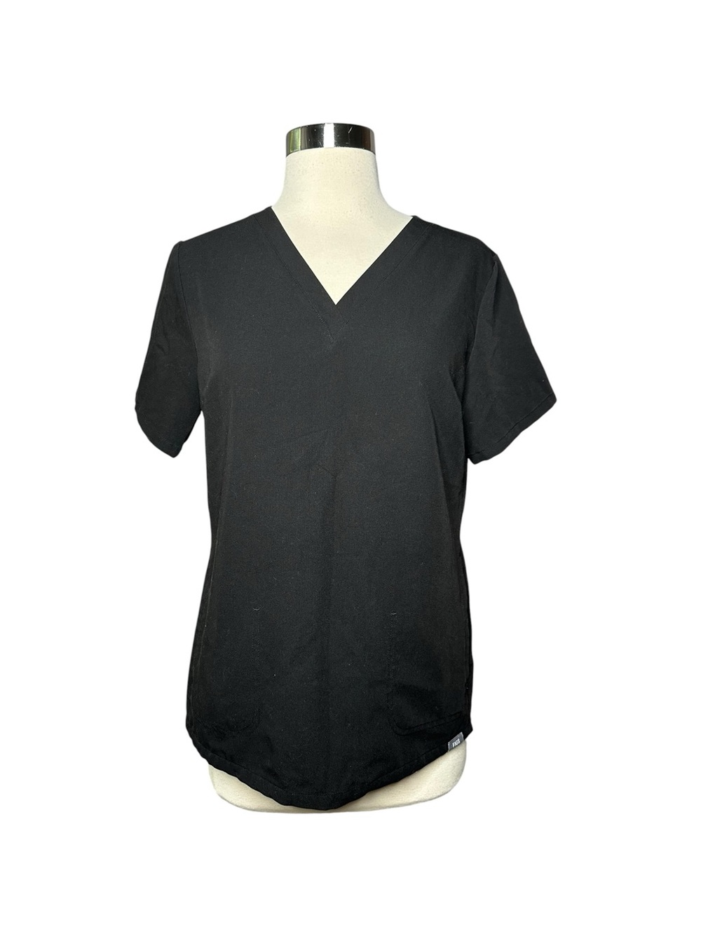 Figs Black Catarina Scrub Top S